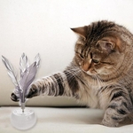 Penas elétricas rotativas brinquedo interativo para Cat Pet Jogo do gatinho