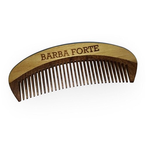 Pente de Madeira Artesanal Barba Forte Pt003