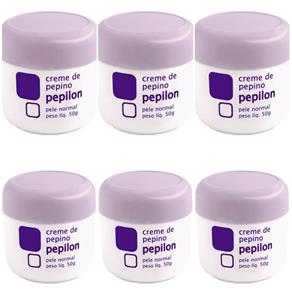 Pepilon Creme Facial de Pepino Pele Normal 50g - Kit com 06