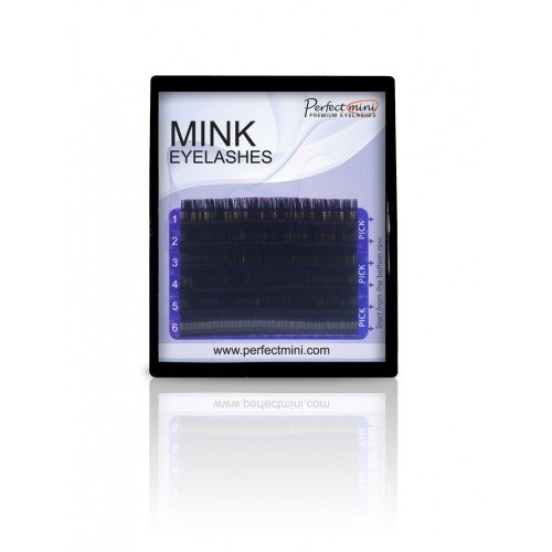 Perfect Mini Mink Cílios Fio a Fio 0.15 Estojo com 6 Linhas (C 08mm)