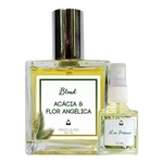 Perfume Acácia & Flor Angélica 100ml Masculino - Blend de Óleo Essencial Natural + Mini Perfume de p
