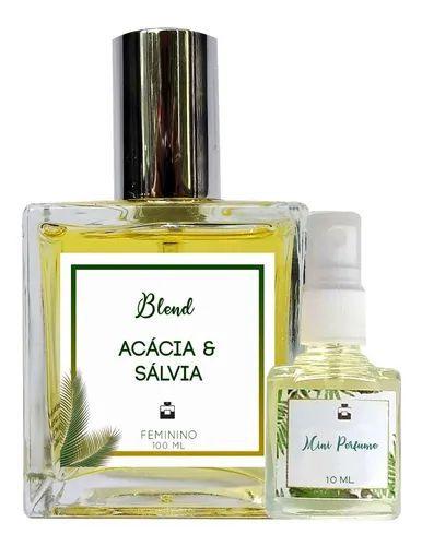 Perfume Acácia & Sálvia 100ml Feminino - Blend de Óleo Essencial Natural + Perfume de Presente - Essência do Brasil