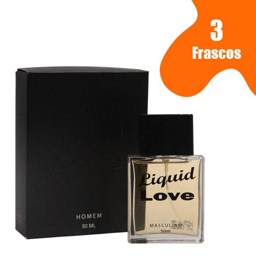 Perfume Afrodisíaco Masculino Liquid Love Man 50ml (3 Vidros)