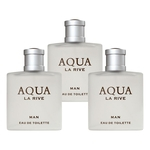 Perfume Aqua Man La Rive 90ml Edp CX com 3 unidades Atacado