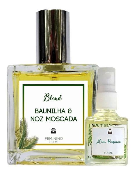 Perfume Baunilha & Noz Moscada 100ml Feminino - Blend de Óleo Essencial Natural + Perfume de Presente - Essência do Brasil