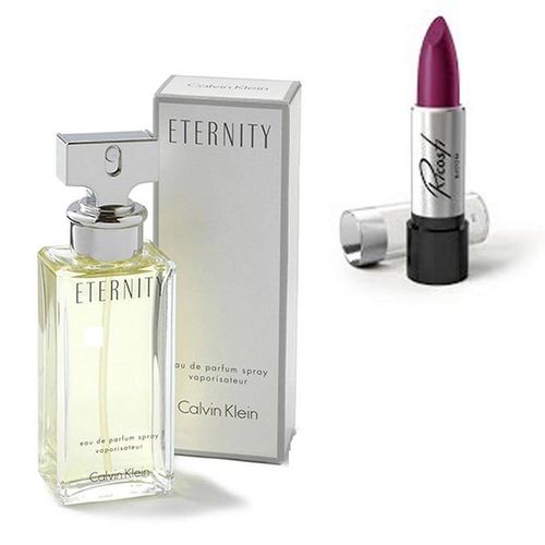 Perfume Calvin Klein Eternity Feminino 100ml com Batom Ricosti Cor Glamour