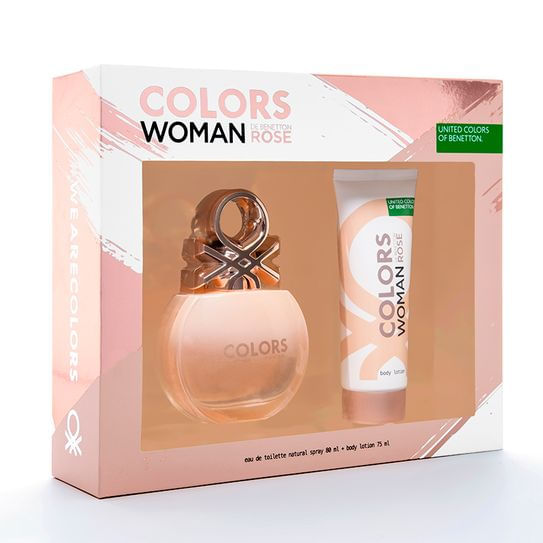 Perfume Colors Rose Woman 80ml + Hidratante 75ml