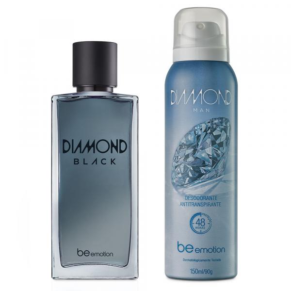 Perfume Diamond Black + Desodorante Antitranspirante Diamond Man BE Emotion