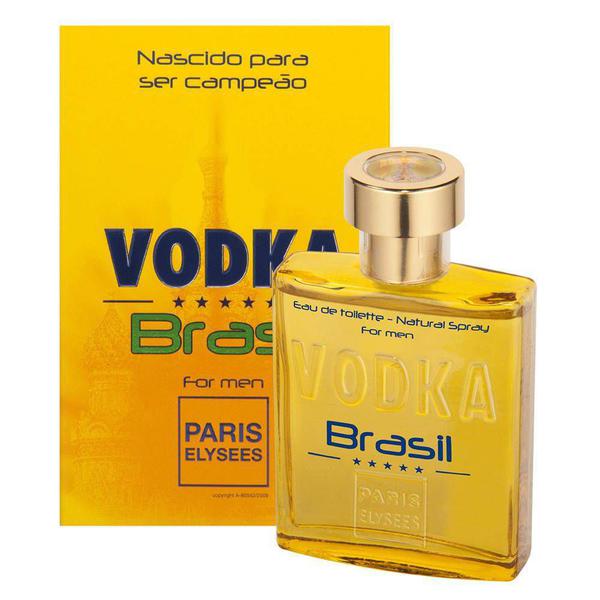 Perfume Edt Paris Elysees Vodka Brasil Amarelo 100Ml Masculi