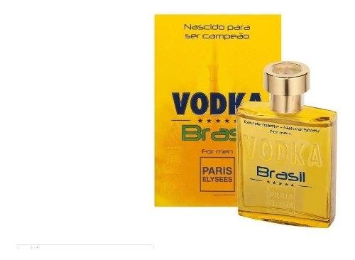 Perfume Edt Paris Elysees Vodka Brasil Azul 100ml Masculino