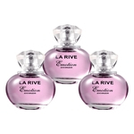 Perfume Emotion La Rive 50ml Edp CX com 3 unidades Atacado