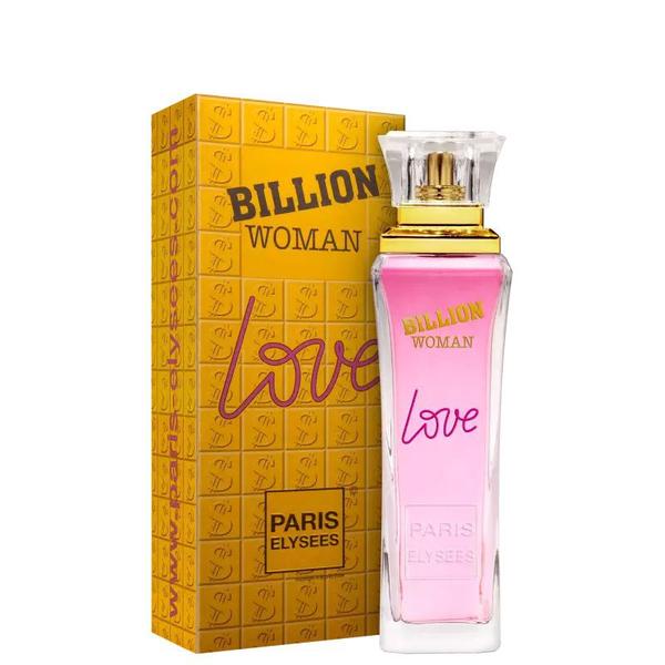 Perfume Feminino 100ml Billion Woman Love EDT Paris Elysees