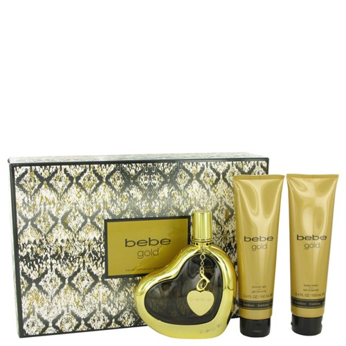 Perfume Feminino Bebe Gold Cx. Presente - 100 Ml Eau de Parfum 100 Ml Loção Corporal 100 Ml + Gel de Banho