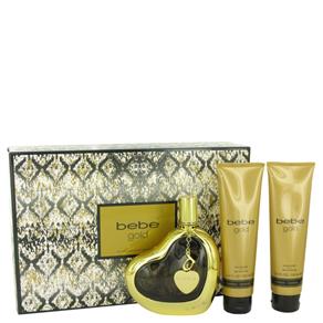 Perfume Feminino Bebe Gold CX. Presente - Eau de Parfum Locao Corporal Gel de Banho - 100ml