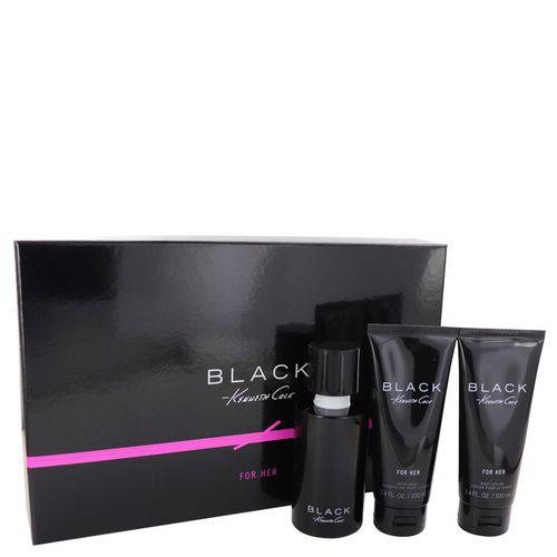 Perfume Feminino Black Cx. Presente Kenneth Cole 100 Ml Eau de Parfum 100 Ml Loção Corporal 100 Ml + Gel de Banho