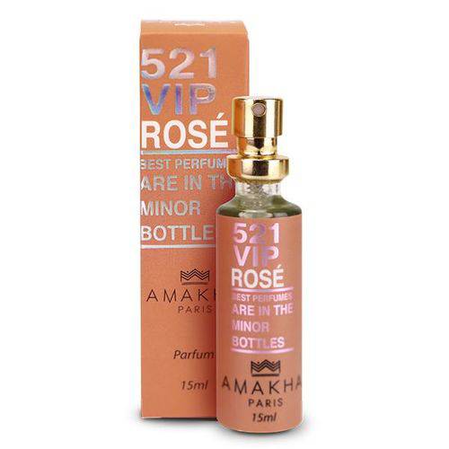 Perfume Feminino de Bolso 521 VIP Rose Floral Frutal