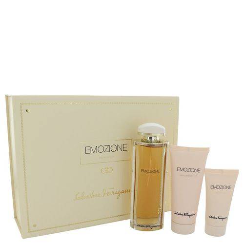 Perfume Feminino Emozione Cx. Presente Salvatore Ferragamo 95 Ml Eau de Parfum + 50 Ml Loção Corporal 100 Ml + Gel de