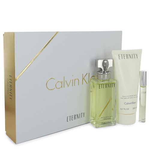 Perfume Feminino Eternity Cx. Presente Calvin Klein 100 Ml Eau de Parfum + 10 Ml Mini Edp Roller Ball + 200 Ml Loção C