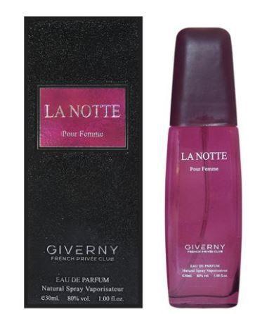 Perfume feminino importado 30ml la notte pour femme giverny