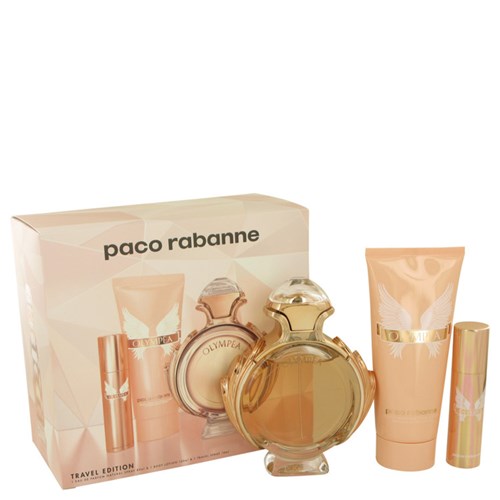 Perfume Feminino Olympea Cx. Presente Paco Rabanne 80 Ml Eau de Parfum + 10 Ml Min Edp 100 Ml Loção Corporal
