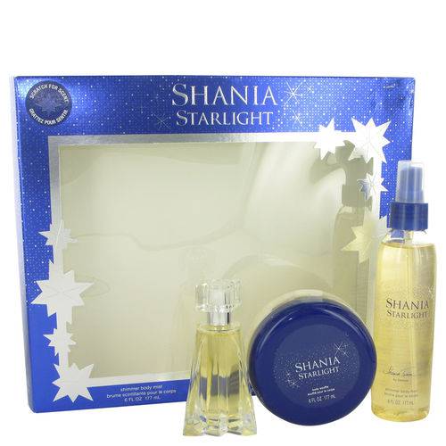 Perfume Feminino Shania Starlight Cx. Presente Stetson 50 Ml Eau de Toilette + 200 Ml Shimmer Body Mist + 175 Ml Body So