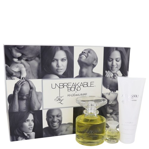 Perfume Feminino Unbreakable Bond Cx. Presente Khloe And Lamar 100 Ml Eau de Toilette + 7,5 Ml Mini Edt +100 Ml Loção