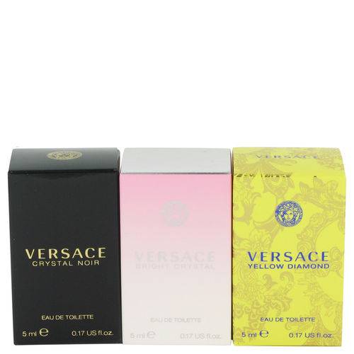 Perfume Feminino Versace Bright Crystal Cx. Presente - Miniature Collection Incluso Crystal Noir, Bright Crystal And Ver