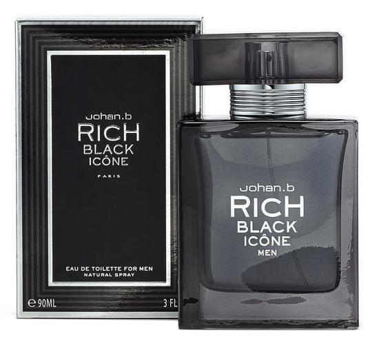 Perfume Geparlys Rich Black Icone EDT M 90ML - Pinguin