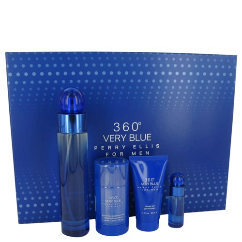 Perfume Masculino 360 Very Blue Cx. Presente Perry Ellis 100 Ml Eau de Toilette + 7,5 Ml Mini Edt + 75 Ml Desodorante Ba