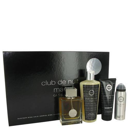 Perfume Masculino Club de Nuit Cx. Presente Armaf 100ml de Toilette + 50 Ml Body 100 Ml + Gel de Banho + 238 Ml Shampoo