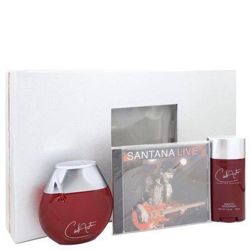 Perfume Masculino Cx. Presente Carlos Santana 100 Ml Fine Cologne + 75 Ml Desodorante Bastão + Carlos Santana Live Cd