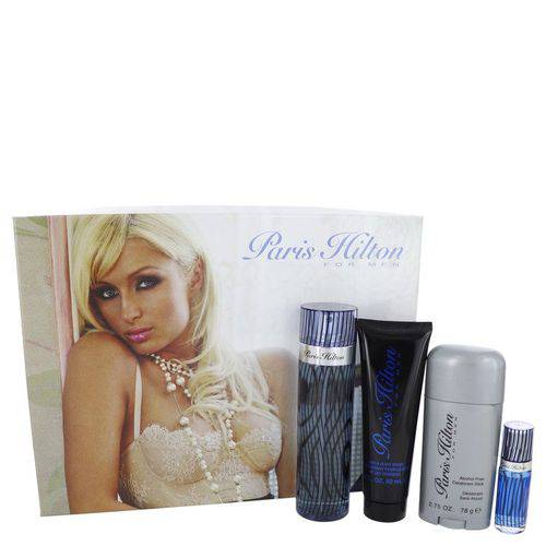 Perfume Masculino Cx. Presente Paris Hilton 100 Ml Eau de Toilette 90 Ml Shampoo Corporal + 75ml Desodorante Bastão + 7