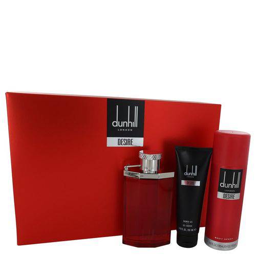 Perfume Masculino Desire Cx. Presente Alfred Dunhill 100 Ml Eau de Toilette 90 Ml + Gel de Banho + 195 Ml Body