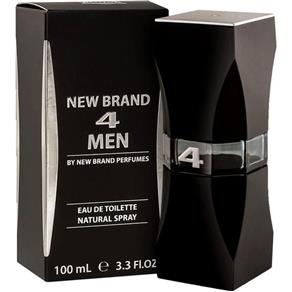 Perfume New Brand 4 Men Eau de Toilette Masculino 100ML