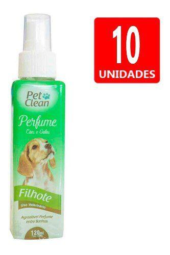 Perfume para Cães e Gatos Filhotes Pet Clean 120 Ml Banho 10un