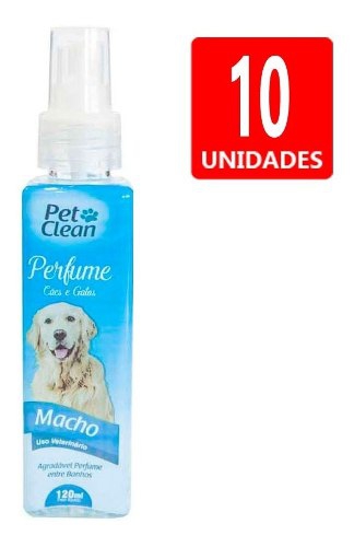 Perfume para Cães e Gatos Macho Pet Clean 120 Ml Pós Banho 10un