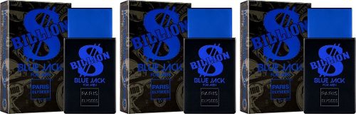 3 Perfume Paris Elysees Billion Blue Jack Masculino 100ml