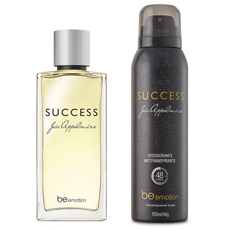 Perfume Success + Desodorante Antitranspirante 48H Success João Appolinário Be Emotion - | Combo: Perfume + Desodorante