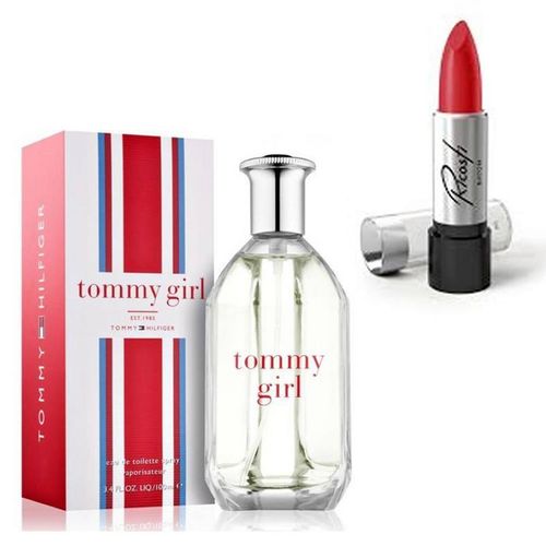 Perfume Tommy Girl Feminino 100ml com Batom Ricosti Cor Absoluta