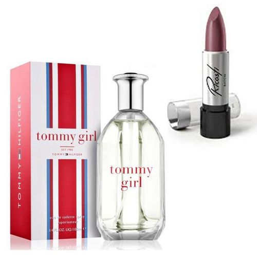Perfume Tommy Girl Feminino 100ml com Batom Ricosti Cor Jabuticaba