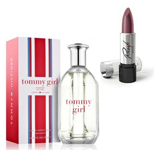 Perfume Tommy Girl Feminino 100ml com Batom Ricosti Cor Puro Nude