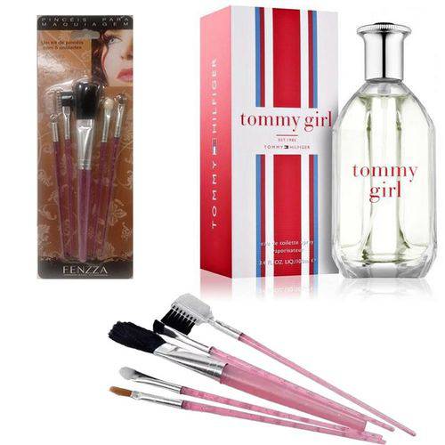 Perfume Tommy Girl Feminino com Kit de 5 Pincéis para Mquiagem