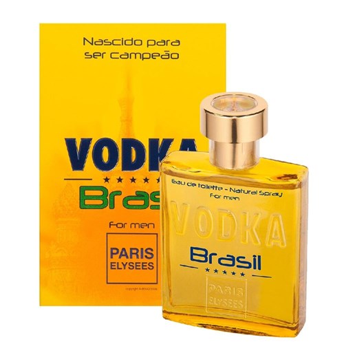 Perfume Vodka Brasil Amarelo Paris Elysees EAU 100ml Original