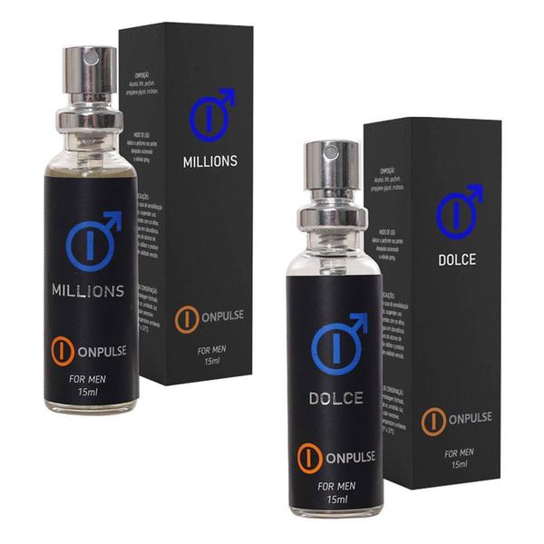 Perfumes Onpulse Millions e Dolce Masculinos Inspiração Importado 15 Ml