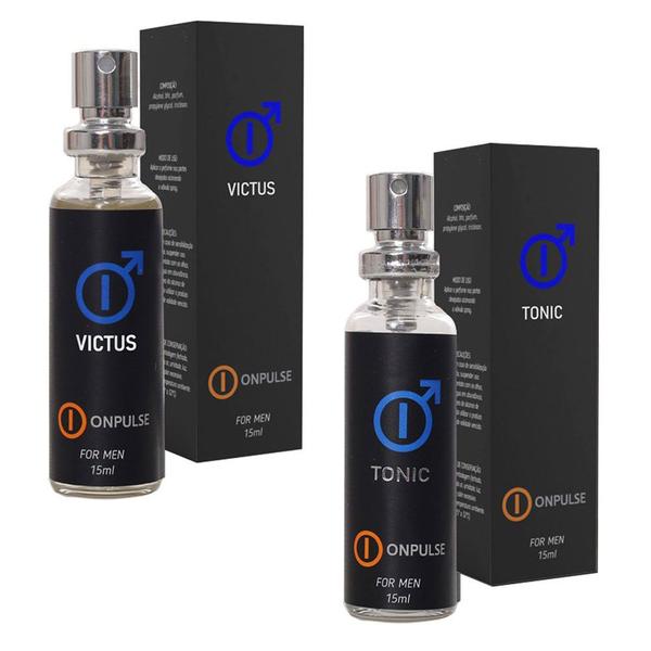Perfumes Onpulse Victus e Tonic Masculinos Inspiração Importado 15 Ml