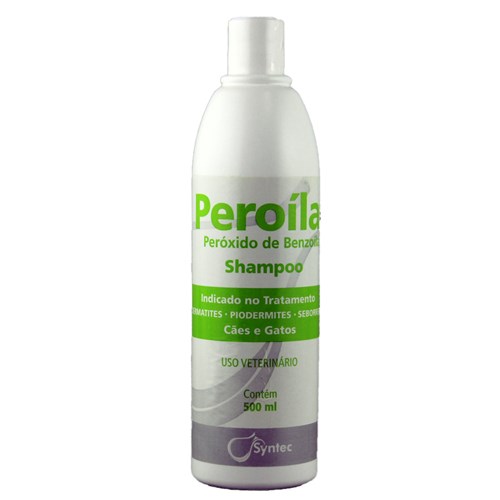 Peroíla Shampoo 500ml Syntec (Peróxido Benzoila) Cães e Gatos
