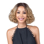 Natural Short Curly Wigs Gold Human Hair Women Rose Net Full Wig Bob Wave Blonde Hair Fashion Synthetic Wigs