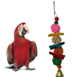 Pet Bird Parrot Rattan Ball Bell Star Pendurado Gaiola Decoração Mordida Escalada Mastigar Brinquedo