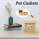 Pet caixão de madeira gato cão enterro pessoal cremação cinzas urna caixa de caixão de cinzas