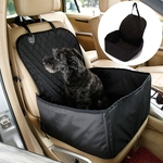 Pet Car Seat Thickening Waterproof Front Seat Nylon Cat Dog Auto Transportadora para cães Preto